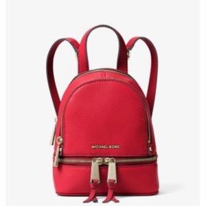 MICHAEL KORS Rhea Mini Red Backpack